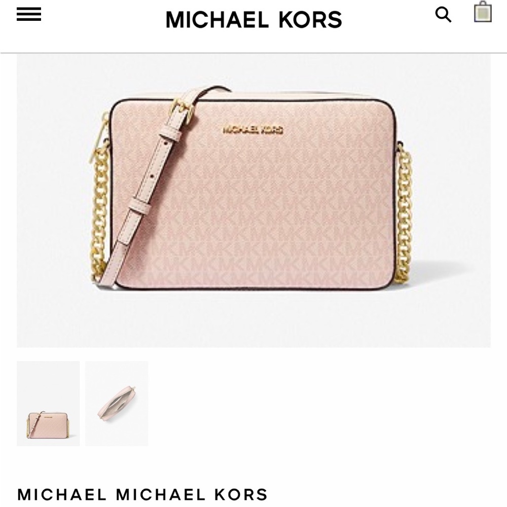 NWT MICHAEL MICHAEL KORS
Jet Set Large Printed Logo Crossbody Bag $378